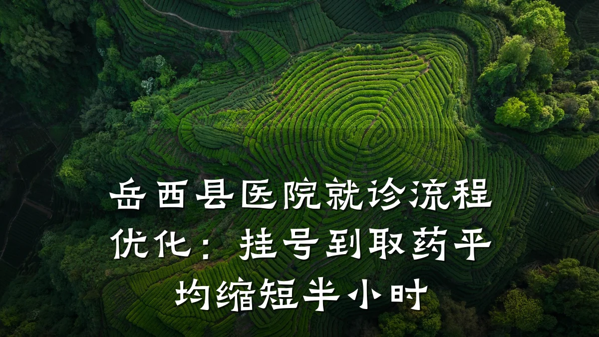 岳西县医院就诊流程优化:挂号到取药平均缩短半小时