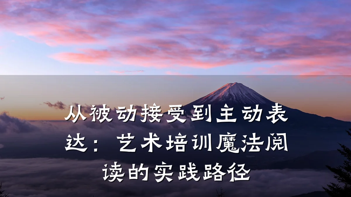 从被动接受到主动表达:艺术培训魔法阅读的实践路径