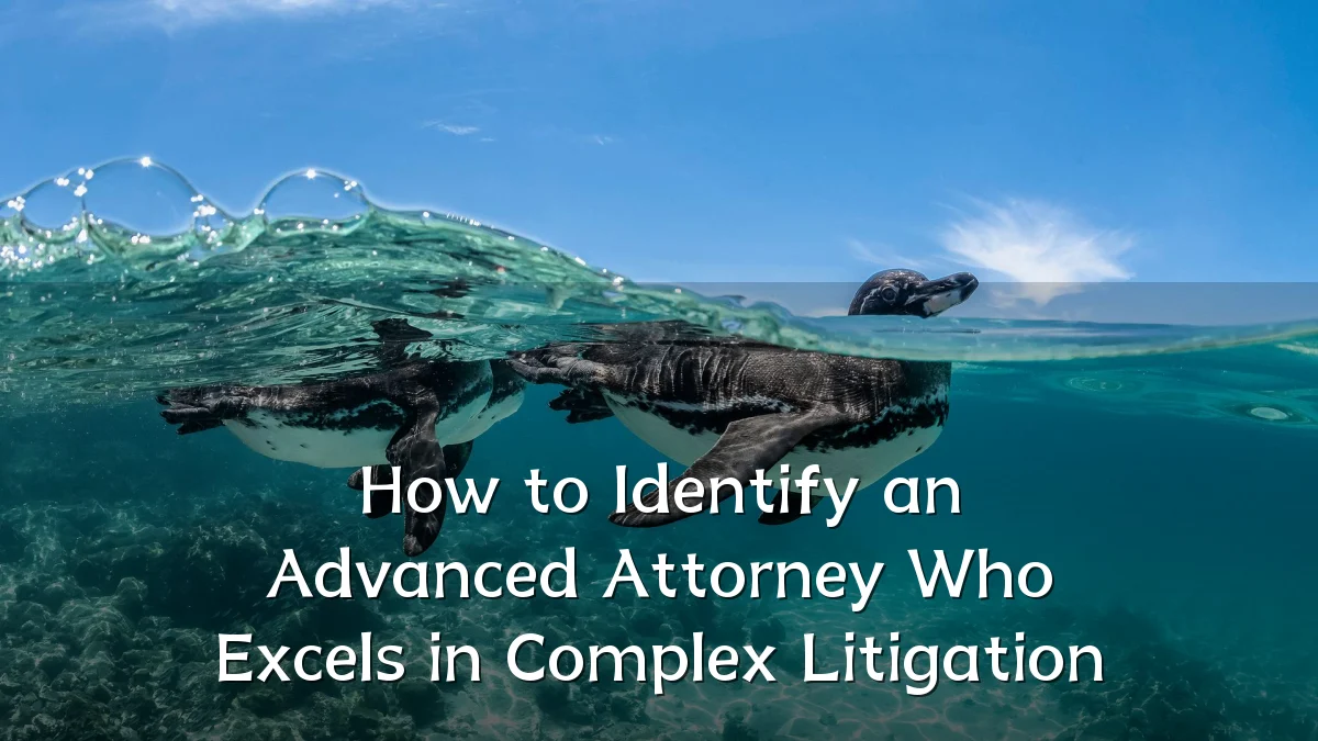 How to Identify an Advanced Attorney Who Excels in Complex Litigation