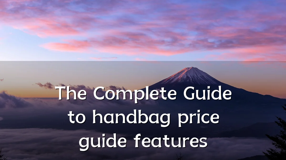 The Complete Guide to handbag price guide features