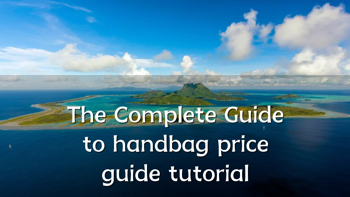 The Complete Guide to handbag price guide tutorial