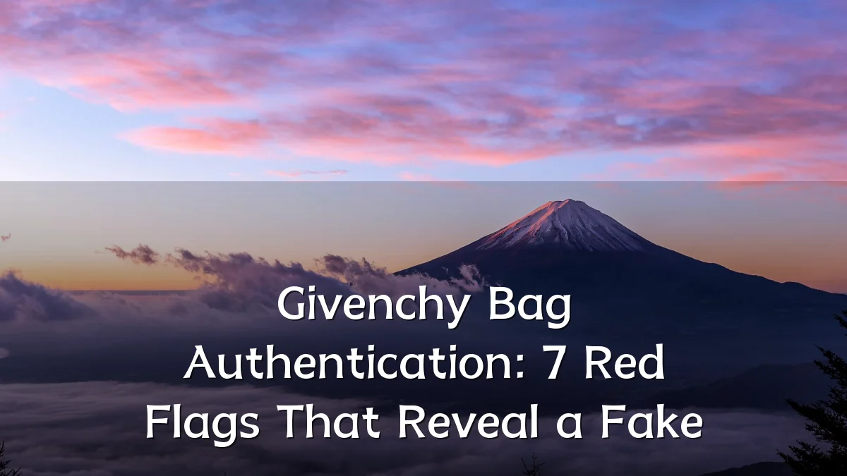 Givenchy Bag Authentication: 7 Red Flags That Reveal a Fake