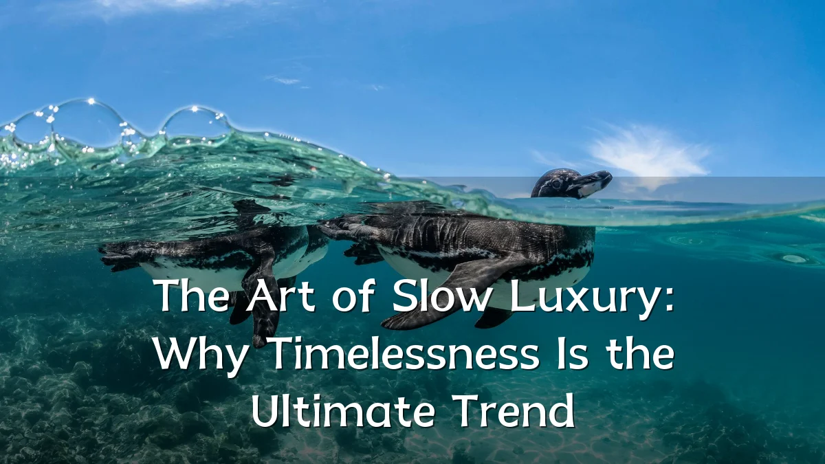 The Art of Slow Luxury: Why Timelessness Is the Ultimate Trend