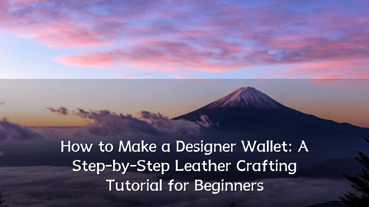 How to Make a Designer Wallet: A Step-by-Step Leather Crafting Tutorial for Beginners