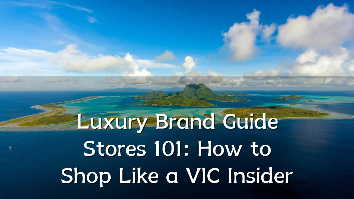 Luxury Brand Guide Stores 101: How to Shop Like a VIC Insider